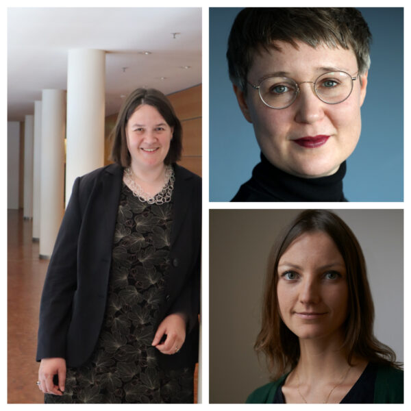 Die Lektor*innen des 27. open mike: Nadya Hartmann, Eva-Maria Kaufmann, Susanne Krones