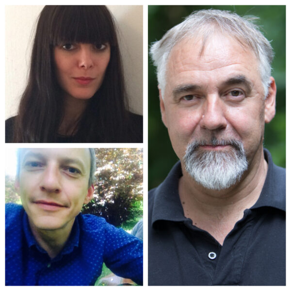 Die Lektor*innen des 27. open mike: Urs Engeler, Martina Wunderer und Günther Eisenhuber